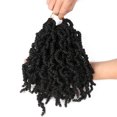 China Bob Spring Twists Bomb Twist Braiding Hair Short Curly Low Temperature Fiber Spring Twist Hair Pre-twisted 10 Inch for sale