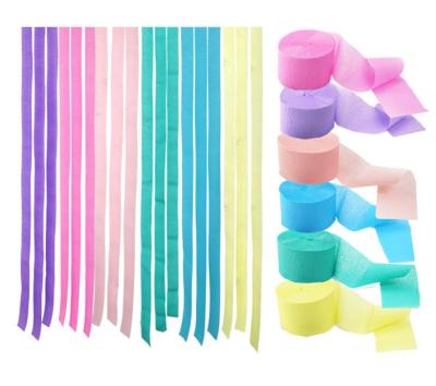 Cina Premium Colored Crepe Paper Rolls Custom Logo Printed 4.5cm*10m in vendita