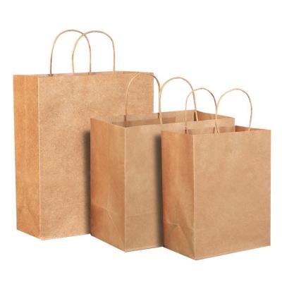 China Luxury Brown Shopping Paper Bag Exquisite Offset Printing Recyclable for sale