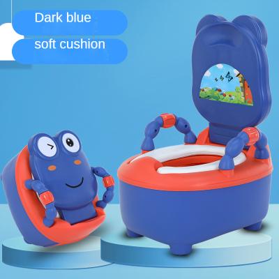 China Plastic Training Potty Chair Plastic PVC Cushion Baby Toilet Seat Kids Toilet Seat Eco-friendly Baby Toilet for sale