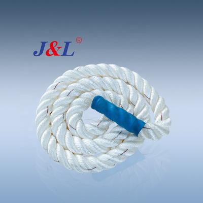 China Boat mooring julisling 8 strand and 12 strand polyester mooring rope length are customizable for sale