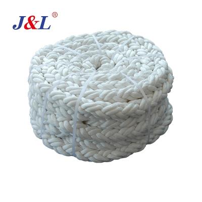 China Boat Mooring Juli High Polyester Customized 60mm 80mm Mooring Rope 8 Rack 100mm Used Mooring Boat Rope en venta