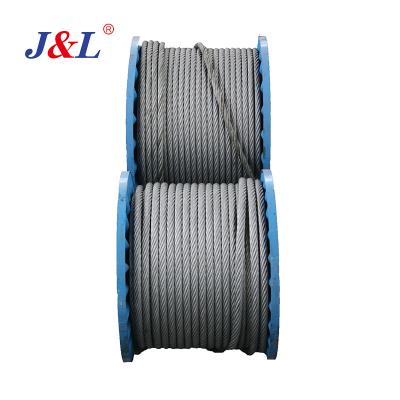 China Construction Round Wire Steel Wire Rope 6*7+FC 6*7+IWS Used In Inclined Shaft Lifting for sale