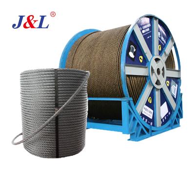 China Construction Round Wire Steel Wire Rope 6*24+7FC Used In Ship , Fastening for sale