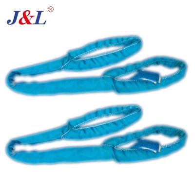 China 100% 7:1 safety factor eye type julisling 100% polyester rigging heavy duty lifting sling round round for sale