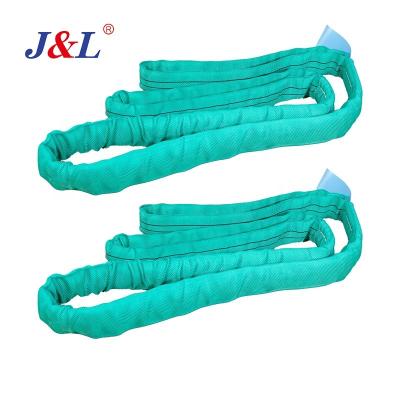 China 7:1 Polyester 8:1 Safety Round Factor EN1492-1 Heavy Duty Polyester Soft 100% Juli Sling 5t Round for sale