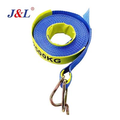 Κίνα EN12195 standard polyester juli ratchet ties 5000kg 50mm customized length with swan hook for cargo lashing προς πώληση