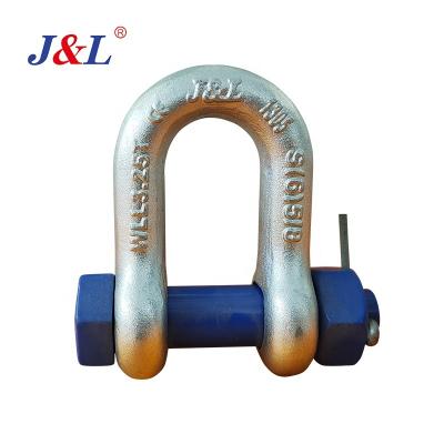 China Heavy industry julisling d shackle G2150 drop 35t shackle forged lifting type dee dee safety for sale