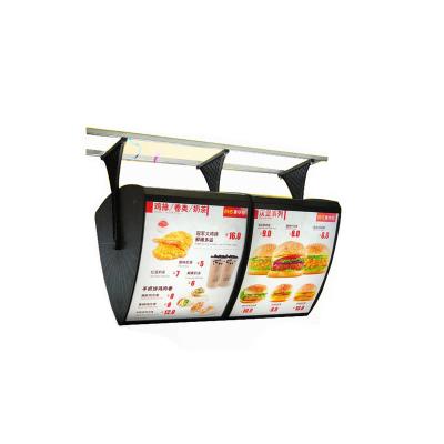 China Three Thin Poster Display KFC McDonald's Menu And Poster LED Light Box for sale