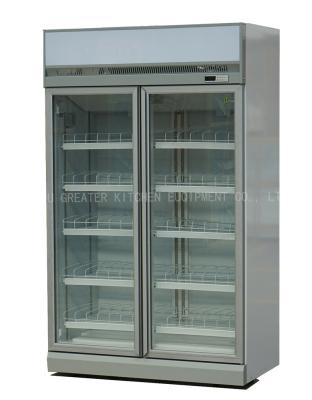 China Straight Door Glass Beverage Bar Single-Temperature Beer Display Fridge Commercial Cooler and Freezers for sale