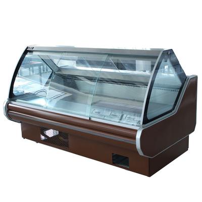 China Single-Temperature Fresh Meat Display Supermarket Meat Chiller Freezer For Meat Fridge for sale