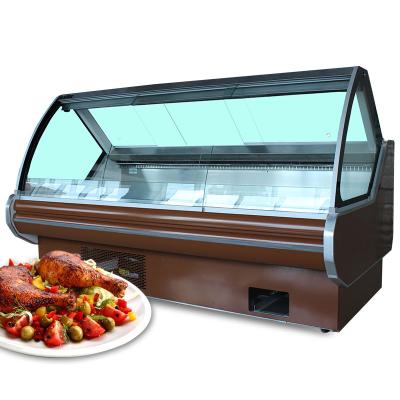 China Single-temperature Grocery Dish Baked Food Showcase Cake Freezer Display Fridge Refrigerator Grocery Case for sale