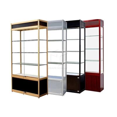 China Around Square Glossy Color Screen Showcase / Customized Cosmetic Makeup Display Cabinet / Perfume Kiosk for sale