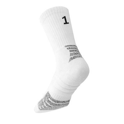 China Breathable High Quality Anti-slip Yarn Sport Basketball Socks Running Athletic Crew Socks Men Basketball Team Cotton Socks For Men for sale