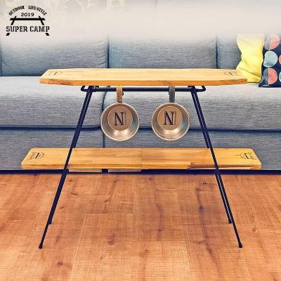 China Modern High Quality Custom Made Wooden Outdoor Portable Camping Table Outdoor Picnic Tables for sale