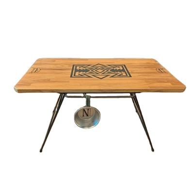 China Foldable High Quality Custom Wooden Camping Picnic Table Outdoor Portable Dining Tables for sale