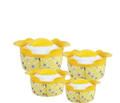 China Sustainable Hot Selling African 4Pcs Set Casserole  Insulated Lunch Box Insulated Bowl with Lid for sale