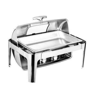 China Long Lasting Factory Direct Sale stainless steel chafing dish Buffet stove Buffet hot pot Buffet Food Warmer With Window for sale