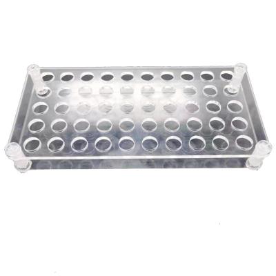 China 2 Tiers Lab Test Tube Rack 50 Hole Plastic Acrylic Test Tube Rack For Medical Use for sale