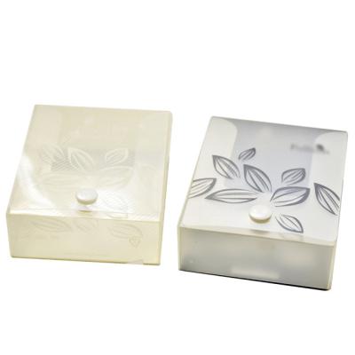 China Recycled Materials Stationery Notebook Package Box Note Tear Off White Frost PP Package Boxes Notepad Package Box for sale