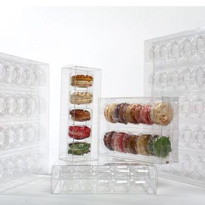 China Recycled Materials 5pcs Macaroons Paper Square Boxes To Insert Blister Trays for sale