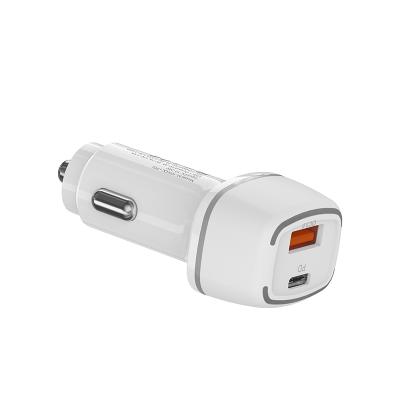 China Smart Chip With LED Display Mini Usb Dual Car Charger Fast Charging 3.1A Car Charger For Mobile Phone QC 3.0 Usb PD Fast Charging Dual Car Charger for sale