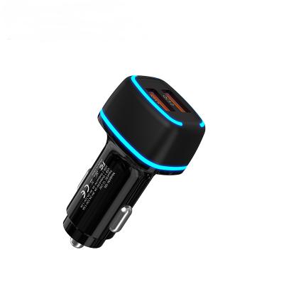 China Smart Chip With LED Display Best Car Charging Accessories Dual Usb Car Charger Adapter 2 Usb Port Led Display 3.0a Smart Car Charger For Car iphone cell phone for sale