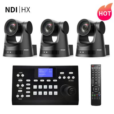 China Hot Combo= NDI HX POE 30X IDS HDMI Broadcast T30N Broadcast LAN USB PTZ Camera+IP Controller vMix OBS Video Conferencing Voting Camera for sale