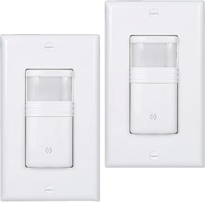 China American Residential/Multi-Purpose Sensor Light Switch, PIR Infrared Motion Activated Wall Switch, Single Pole for CFL/LED/Incandescent Bulb, Wal for sale