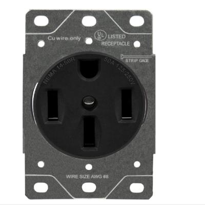 China US AMERICAN 50 Amp125/250V Range Residential/General Purpose Electrical Outlet for RV and Electric Vehicles, NEMA 14-50R for sale