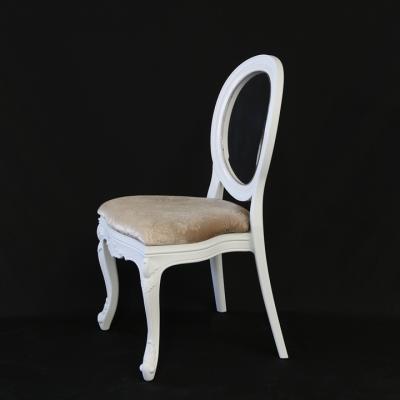 China Stackable Cross Back Chair Resin Frame Luis Wedding Chairs Backrests Resin Louis Chairs for sale