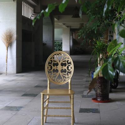 China Traditional Outdoor Event Party Wedding Dining Gold Chairs For Hotel Event Party Room for sale