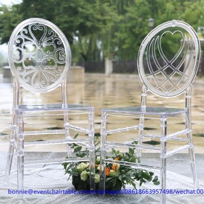 China Traditional Pile Hotel Plastic Rental Clear Banquet Chairs For Garden Wedding Reception for sale