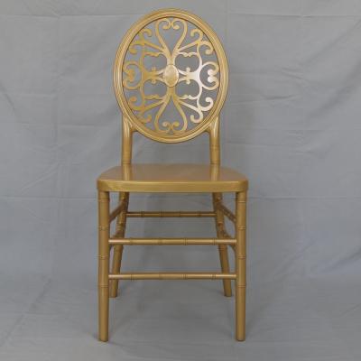 China 2020 Stackable New Plastic Resin Tifany Gold Chiavari Chair for sale