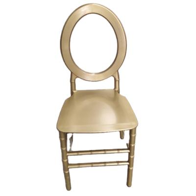 China Stackable Gold O Back Chair For Party Weddding Event Dining Chair for sale