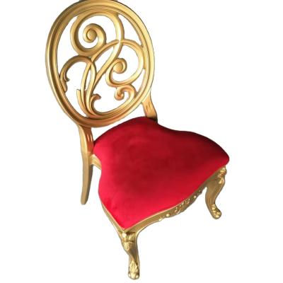 China 2021 Modern factory direct gold plastic resin ghost chair for banquet hall dining for sale