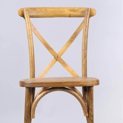 China Silla Medium Natural Stackable Cross Back Chair Modern Furniture Color Hot Selling Wooden Cross Back Chair for sale