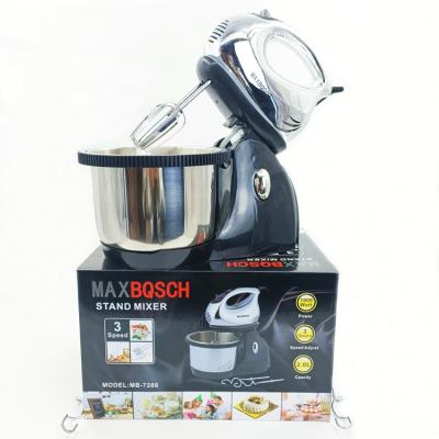 China Mini MAXBQSCH Mini Stand Food Mixer 2L Double Hooks Dough Design Kitchen Food Cream Egg Beater Chrome Plated Tilt Head Mixer for sale