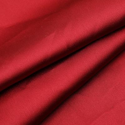 China Supplier Professional Tear-Resistant Polyester Spandex Blended Solid Dyed Woven Red Satin Fabric for sale