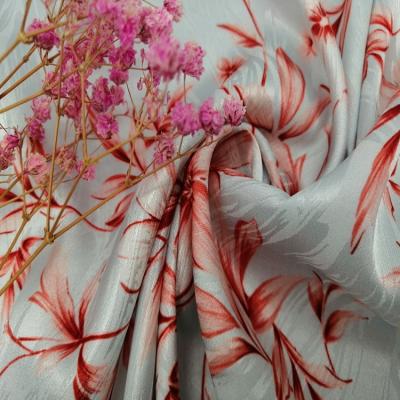 China Organic FASHION SATIN JACQUARD 100%POLY FABRIC WEIGHT 95GSM WIDTH 57/58