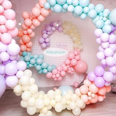 China The 12 in. Multi Color Macaron Latex. Indoor Outdoor Mixed Biodegradable Helium Color Decoration Thickness Ball Balloons For Birthday Wedding Engagement for sale