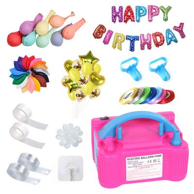 China YUBO Disposable Eco-friendly Wholesale Custom Balloon Pump Electric Accessories Set Happy Birthday Party Balloon Set for sale