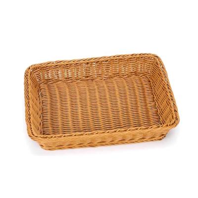 China Home Storage Rattan Breadfruit Storage Plastic Wicker Basket Handwoven Wholesale Modern Small for sale