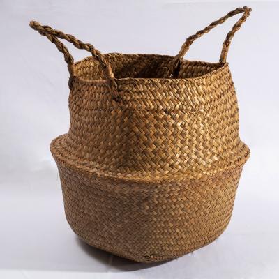 China HBK Vegetable Plankton Laundry Belly Chestnut Folding Storage/Basket with Handmade Handle and a Variety of Sizes for sale