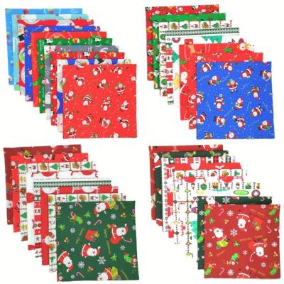 China Baby anti-static organic cotton fabric Christmas series fabric DIY group patchwork cotton French Christmas decoration fabric 2021 new for sale