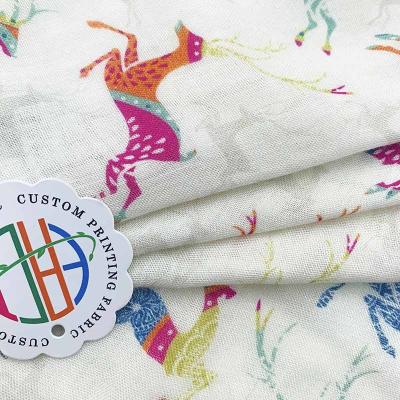 China Anti-UV High Quality Bamboo Cotton Muslin Fabric With Customize Digital Print 70%Bamboo 30%Cotton No MOQ for sale