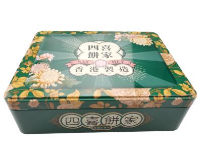 China Cookie Tin Boxes Customized Logo For Cookie Packaging Tin Box for sale