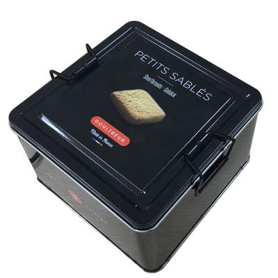 China Custom Plain Aluminum Earplugs Coffee Square Mini Tin Box With Flange Lid for sale