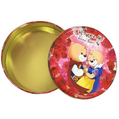 China Shiny Cookie Cake Package CMYK Effect CMYK Printing Food Grade Metal Cookie Tin Box for sale