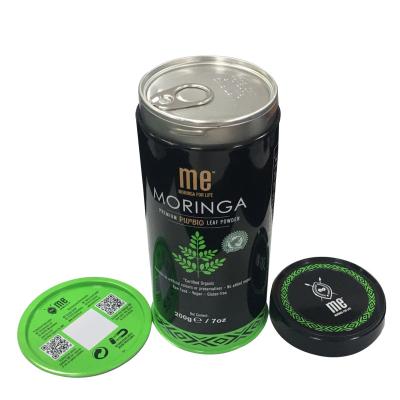 China Recycling& Durable Diameter 60mm x90mm Size Round Tin Can For Coffee Tea for sale